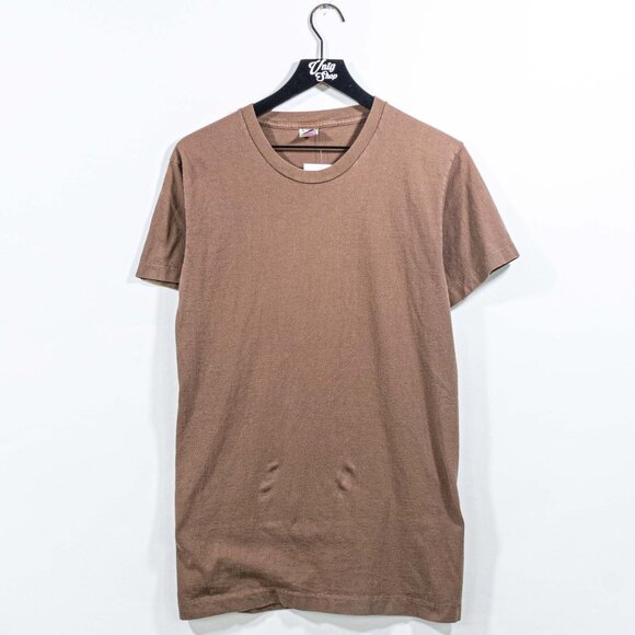 Fruit of The Loom Blank Brown Tonal T-Shirt Medium VTG 90s Streetwear Grunge - Picture 1 of 8